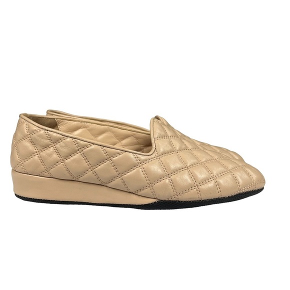 Ron White Kimmie Leather Quilted Flats Womens Size US10 EU42 - Picture 1 of 10